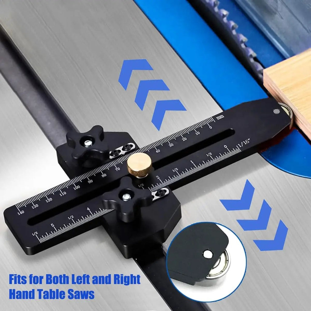 Fast Thin Ripping Guide for Table Saw, Precise Repetitive Narrow Cuts, Adjustable Thin Rip Jig Fits 3/4" x 3/8" T-Track & Miter Slot, Band Saw & Router Table Compatible